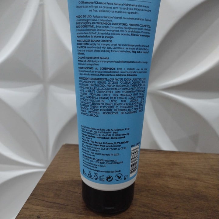 photo of O Boticário Shampoo Banana shared by @kyaraa on  21 Apr 2022 - review