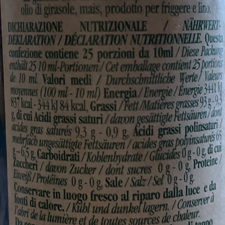photo of Zucchi olio di semi di lino shared by @aurora28 on  29 Jun 2022 - review