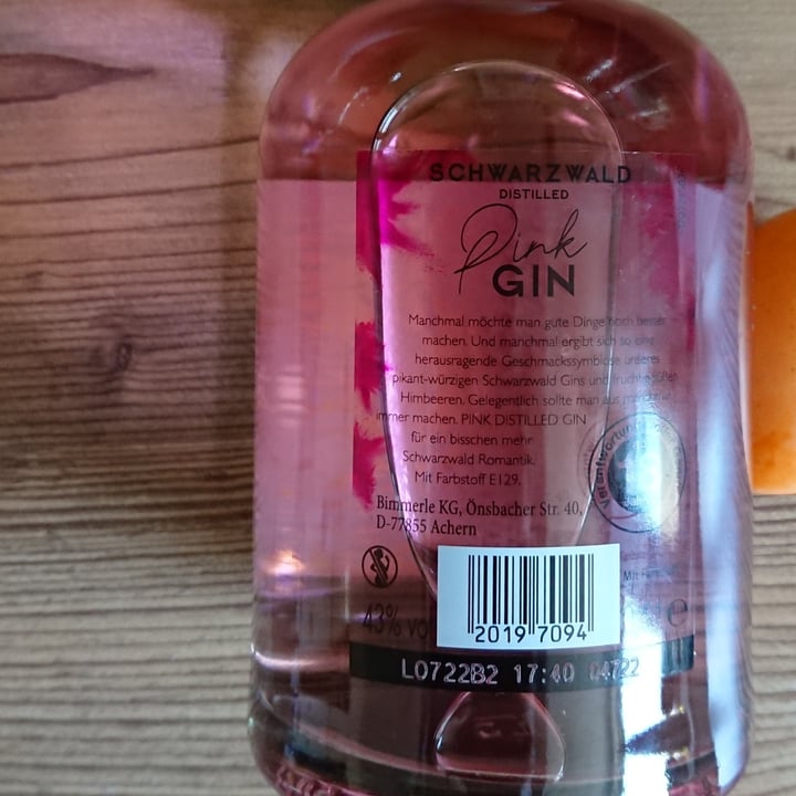 photo of Bimmerle KG Pink Gin shared by @4allthehorses on  13 Apr 2022 - review