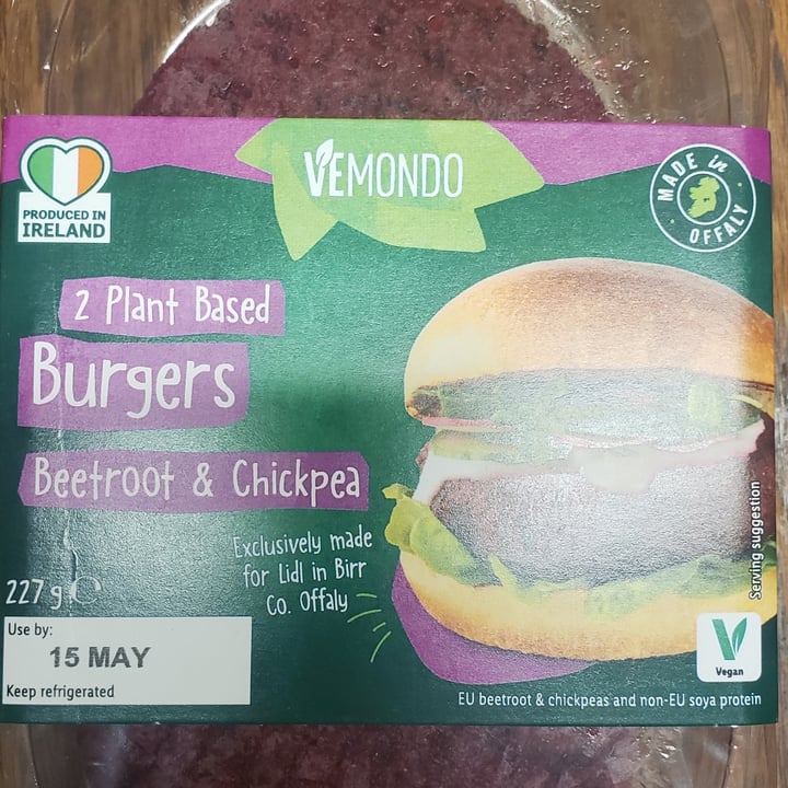 photo of Vemondo 2 Plant Based Burgers Beetroot & Chickpea shared by @cleber on  29 Apr 2022 - review