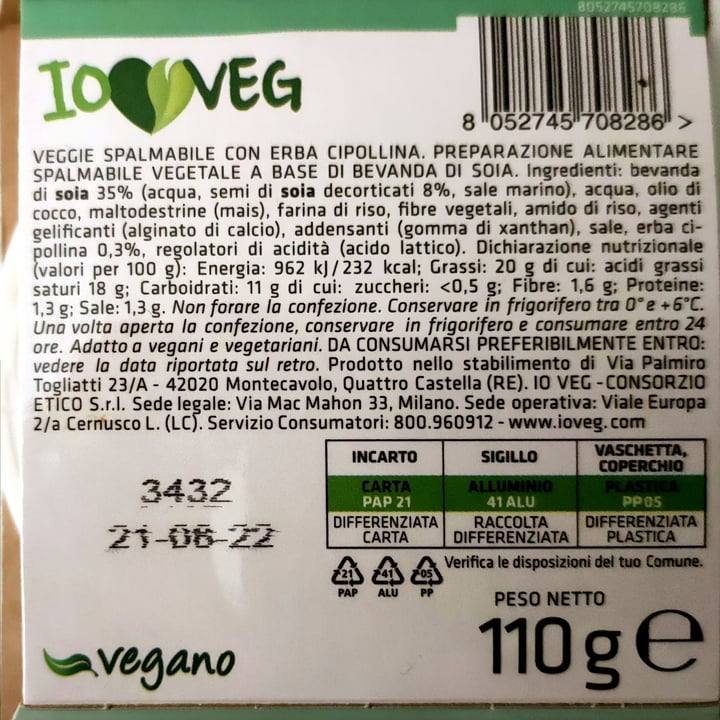 photo of I love veg Veggie Spalmabile con Erba Cipollina shared by @loveela80 on  23 Jun 2022 - review