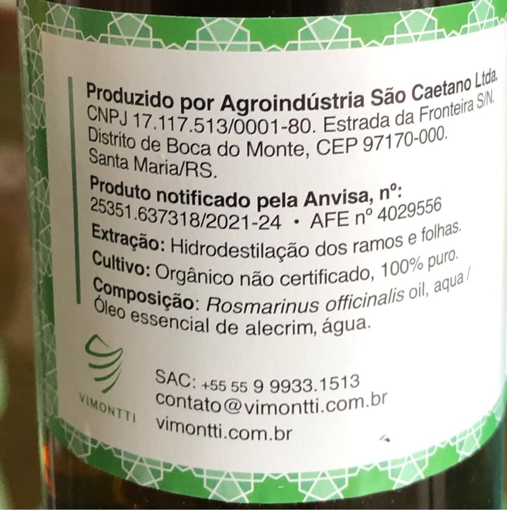 review photo of Vimontti Hidrolato de Alecrim shared by @kellychris on 06 Jun 2022 - review