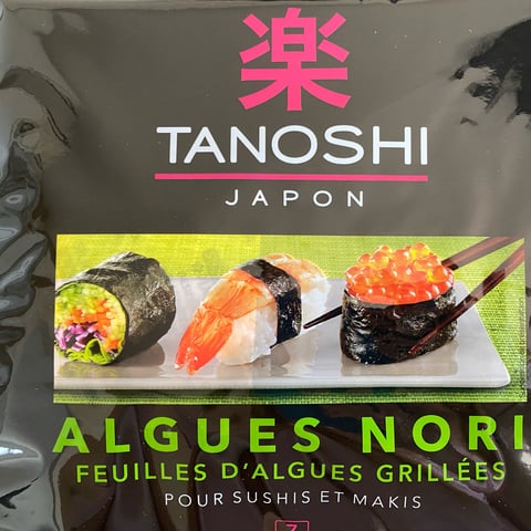 Tanoshi Algues nori, feuilles d'algues grillées, pour sushis et