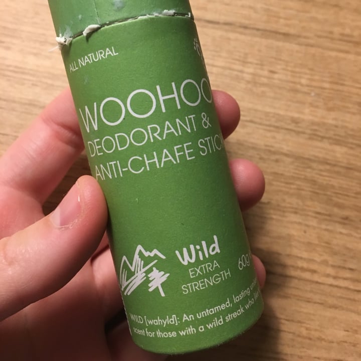 photo of Woohoo Body Wild Extra Strength Deodorant & Anti-Chafe Stick shared by @veganbabe69 on  24 Apr 2021 - review