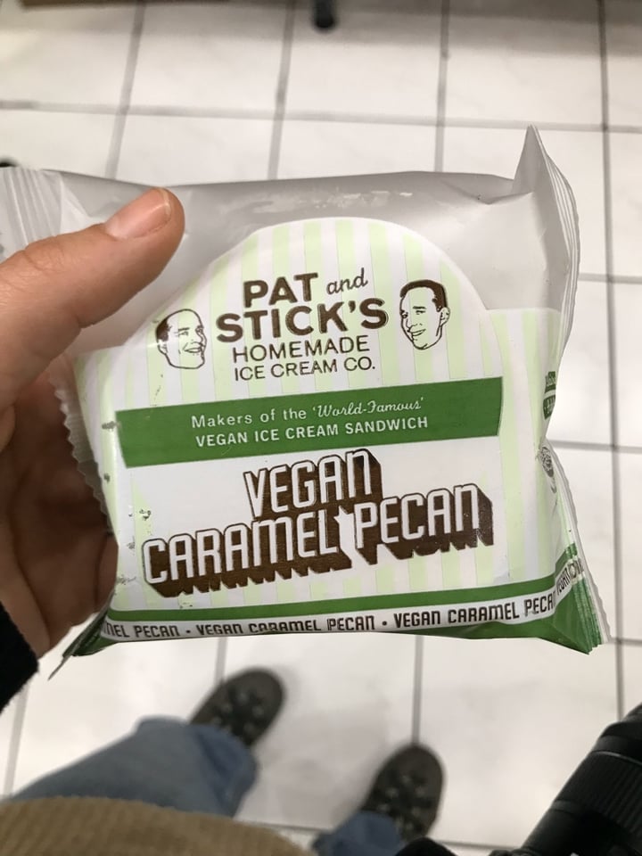 photo of The Pat and Stick Homemade Co. Vegan Caramel Pecan Ice Cream Sandwich shared by @triniveg on  18 Nov 2019 - review