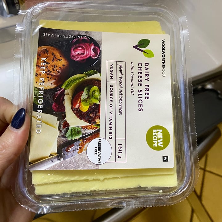 photo of Woolworths Food Dairy Free Cheese Slices shared by @jacquivo on  04 May 2021 - review