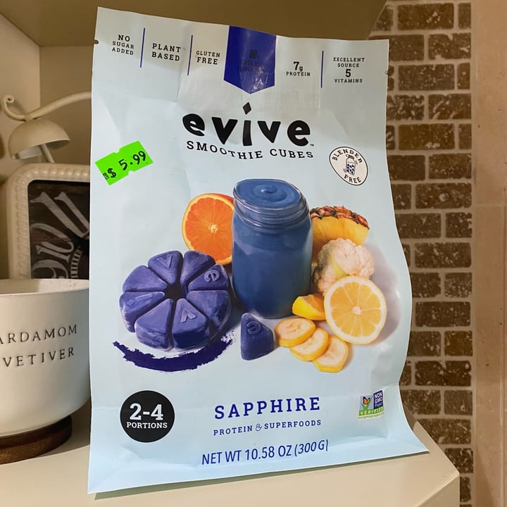 photo of Evive Sapphire smoothie cubes shared by @yarilovezzucchini on  19 May 2022 - review