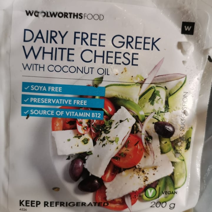 review photo of Woolworths Food Dairy Free Greek White Cheese shared by @christovanm on 09 May 2020 - review