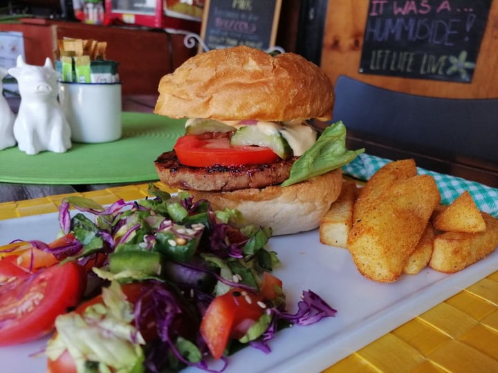 review photo of Asher's Corner Cafe @ Ashers Farm Sanctuary BBQ Style Burger shared by @ashersfarmsanctuary on 06 Aug 2019 - review