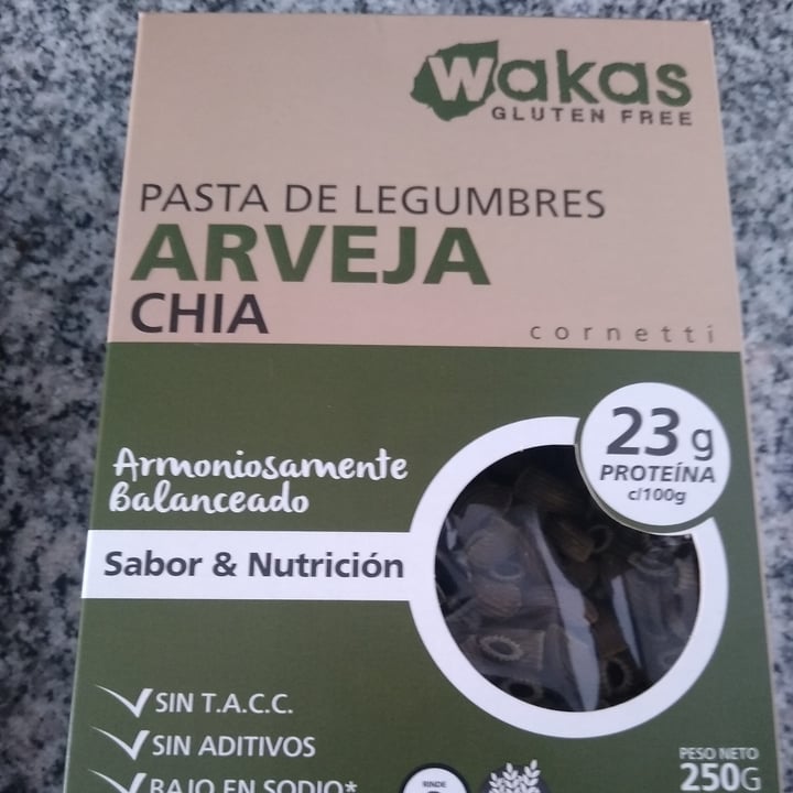 photo of Wakas Pasta de Legumbres Arvejas y Chia shared by @maracarolina on  08 Jan 2021 - review