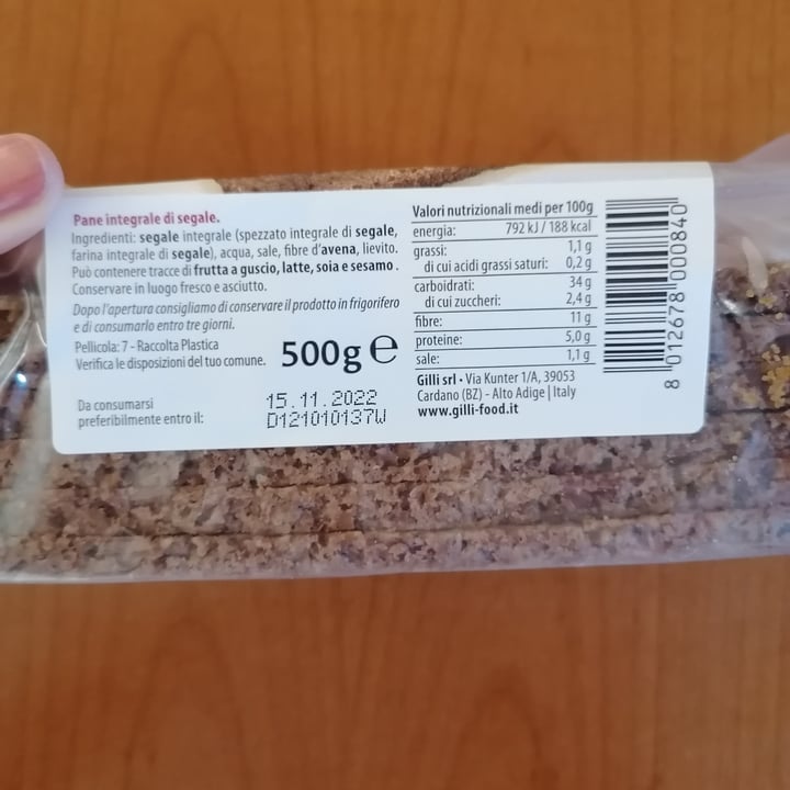 photo of Gilli Pane Integrale Bio - Segale shared by @julesss7390 on  19 May 2022 - review