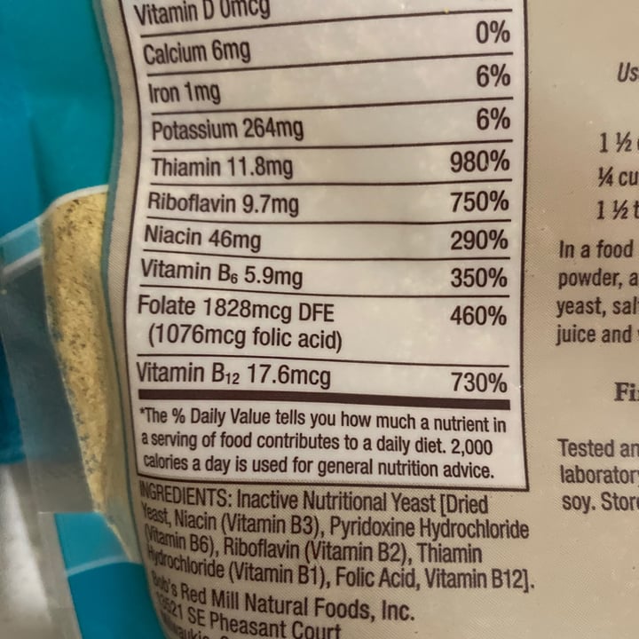 photo of Bob's Red Mill Large Flake Nutritional Yeast shared by @abi88 on  16 Jan 2021 - review