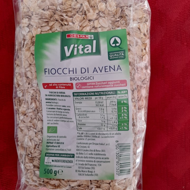 photo of Despar Fiocchi Di Avena shared by @verocachia on  20 Jul 2021 - review