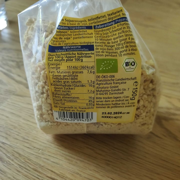 review photo of Alnatura Soja Schnetzel fein shared by @gandalfra on 17 Jun 2022 - review