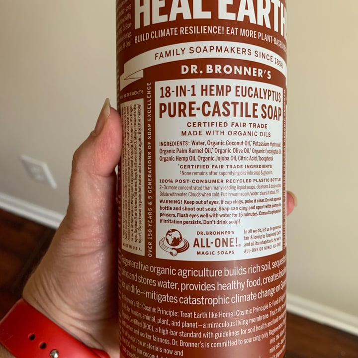 photo of Dr. Bronner's All-one Hemp eucalyptus Pure Castile Soap shared by @pbric1 on  29 Oct 2020 - review