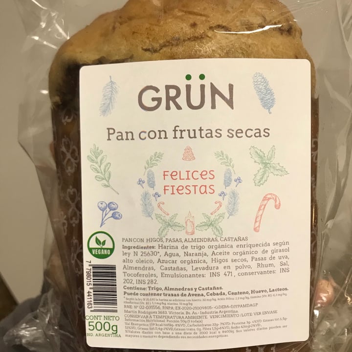 photo of Grün Orgánico Pan Dulce con Chips shared by @sechague on  16 Dec 2020 - review