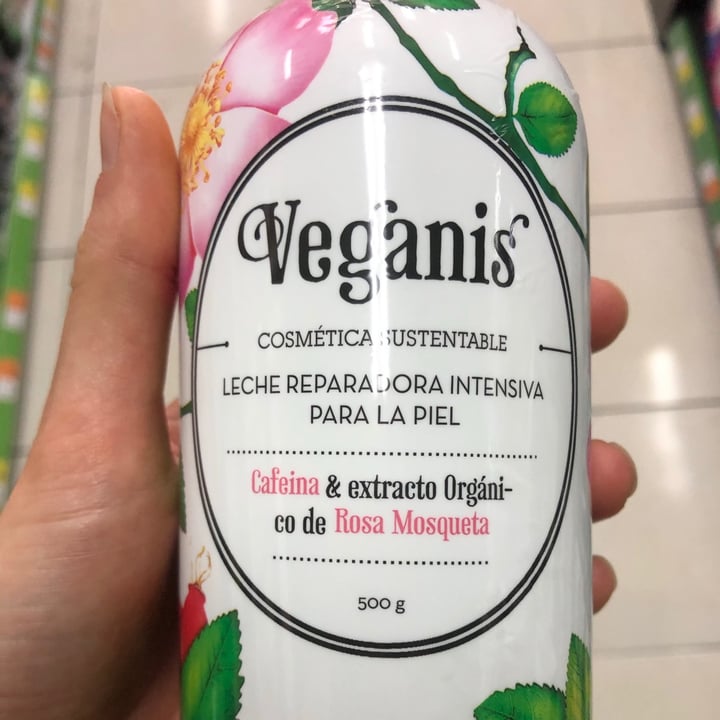 photo of Veganis LECHE REPARADORA INTENSIVA PARA LA PIEL con Cafeína y extracto orgánico de Rosa Mosqueta shared by @floorbrobles on  16 Apr 2021 - review