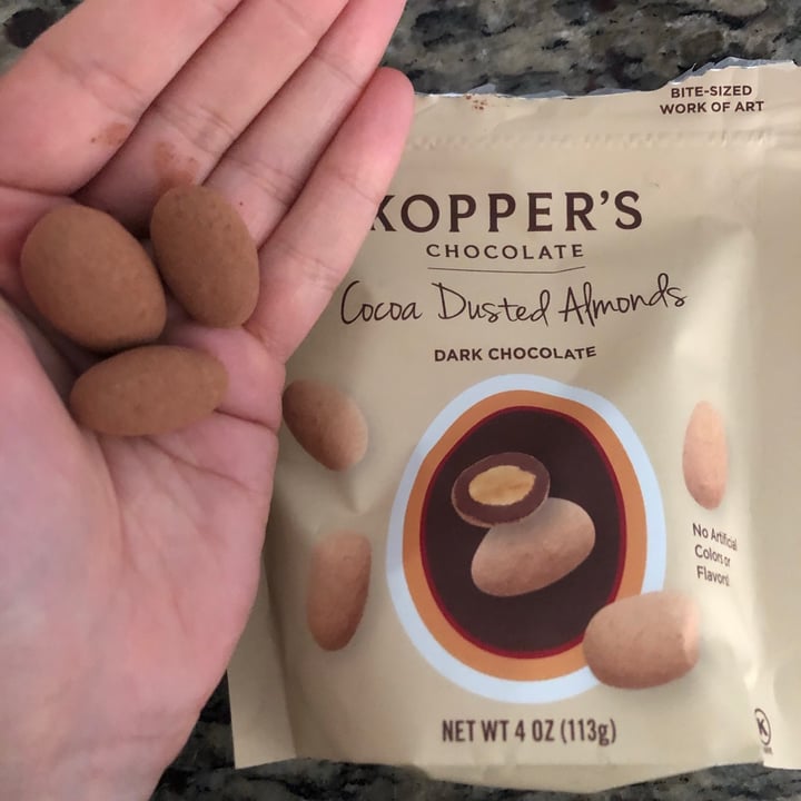 photo of Kopper's Cocoa Dusted Almonds shared by @brazilianvegan on  22 Nov 2020 - review