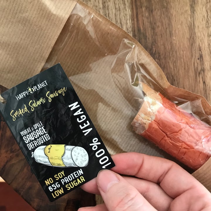 review photo of Happy Planet Smoked Salami Sausage shared by @vegciiirs on 18 Apr 2022 - review