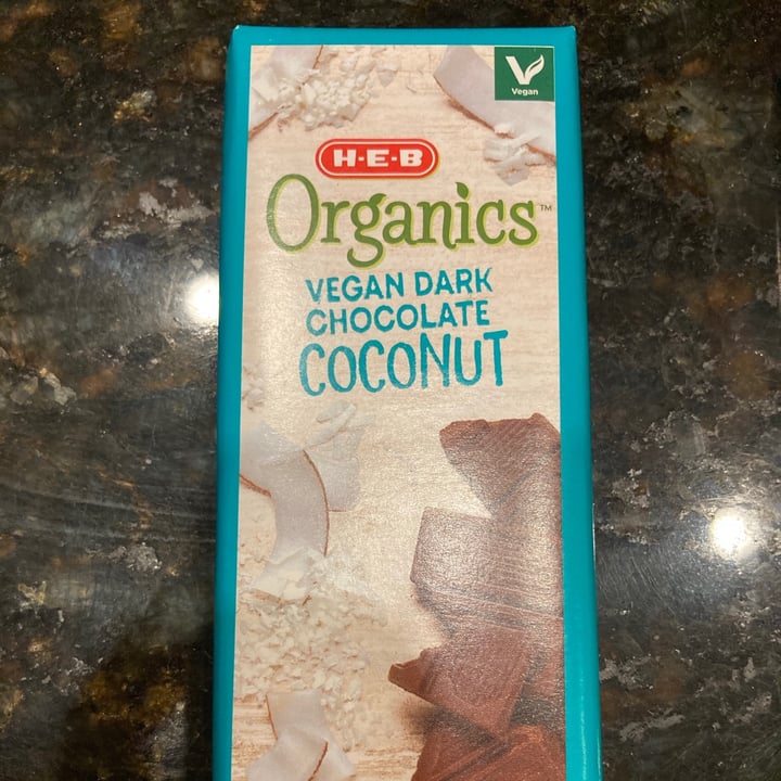 photo of H-E-B  Vegan Dark Chocolate Coconut  shared by @maddymo7 on  17 Oct 2020 - review