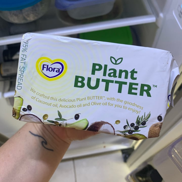 photo of Flora plant butter with olive x coconut and avo shared by @clairedupreez on  23 Oct 2021 - review