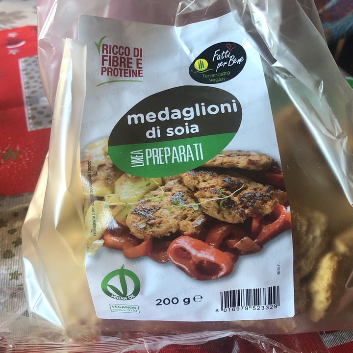 review photo of Fatti per bene terranostra vegan Medaglioni di Soia shared by @sarakbertu on 22 Sep 2022 - review