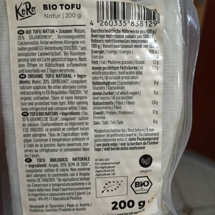 photo of Koro Bio Tofu shared by @marinasacco on  18 Sep 2022 - review
