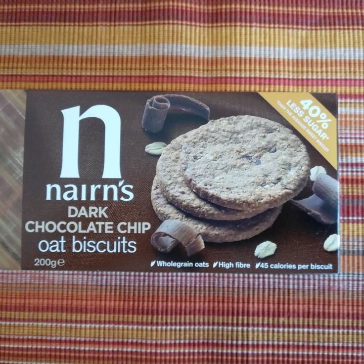 photo of Nairn's Dark chocolate chip oat biscuits shared by @mrsvegan3a on  21 Nov 2020 - review