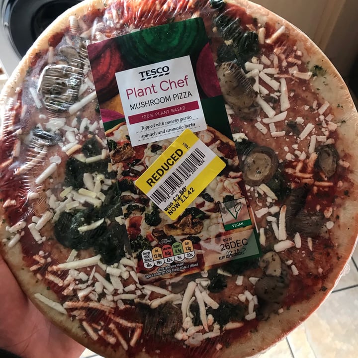 photo of Tesco Plant Chef Plant Chef Mushroom Pizza shared by @michelept on  24 Dec 2020 - review