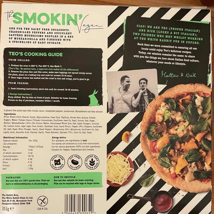 photo of The White Rabbit The Smokin Vegan Pizza shared by @missykab on  19 Feb 2021 - review