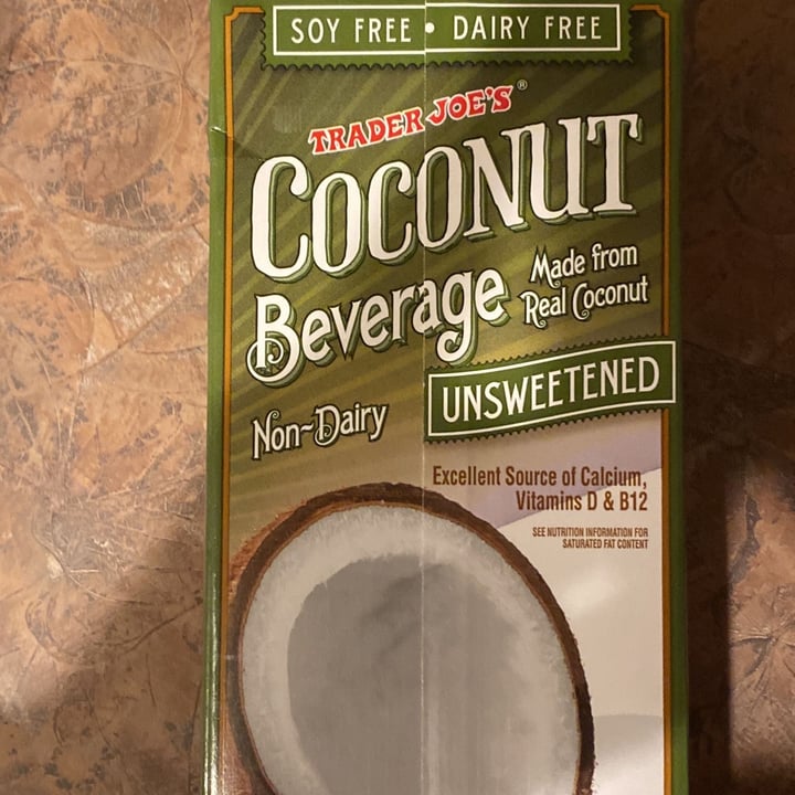 photo of Trader Joe's Unsweetened Coconut Beverage shared by @nathlena19 on  01 Aug 2022 - review