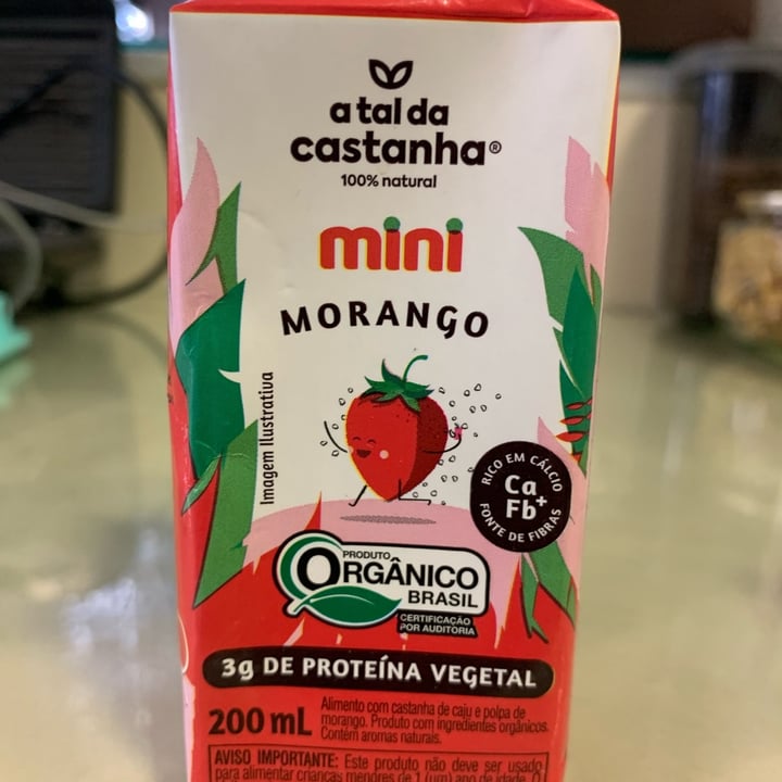 photo of Bebida vegetal a tal da castanha Bebida Vegetal de morango shared by @liberdade on  17 May 2022 - review