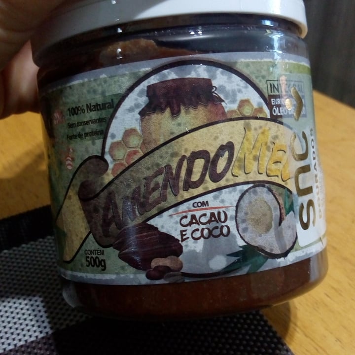 photo of Amendomel Pasta de Amendoim Integral Com Cacau e Coco shared by @josywolfart on  22 Sep 2022 - review