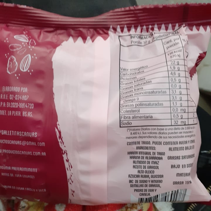 review photo of Canvas Galletitas De Algarroba Con Canela, Pasas de Uva Y Girasol shared by @nehuenrodgz on 25 Oct 2021 - review