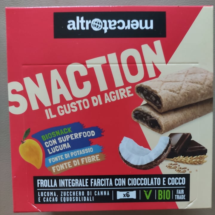 photo of altromercato Snaction al Cioccolato e Cocco shared by @ziafe on  09 Sep 2022 - review
