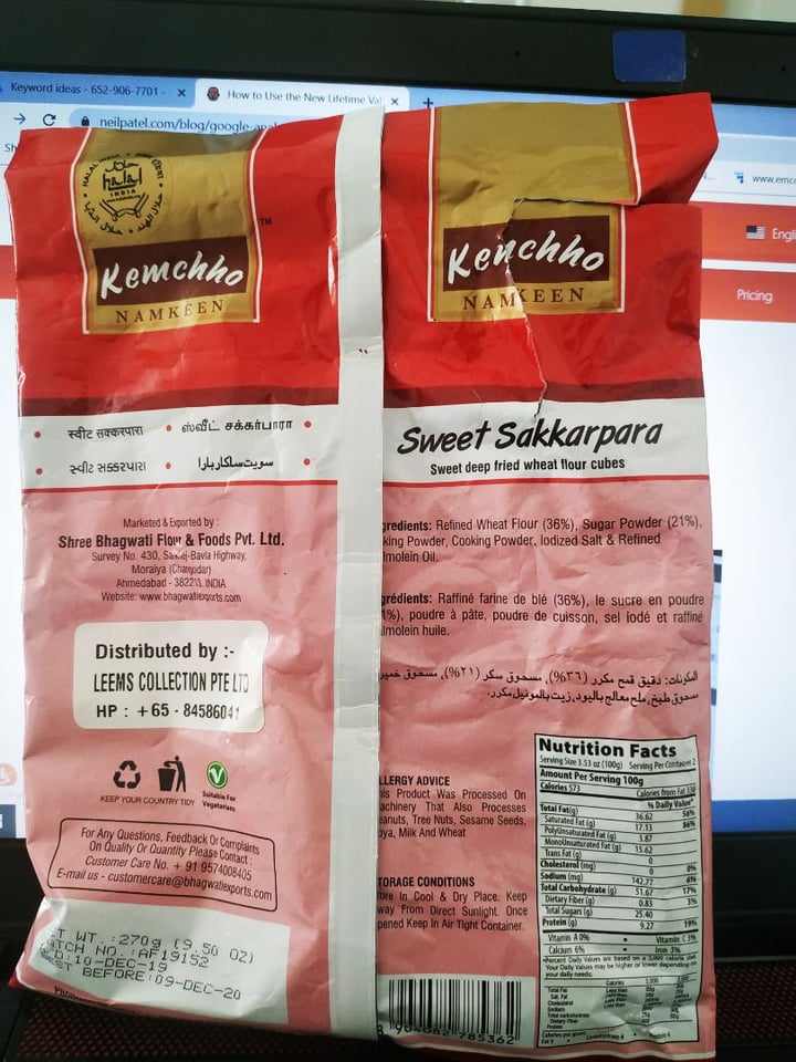 photo of Kemchho Namkeen Sweet Sakkarpara shared by @thebackpacker on  12 Mar 2020 - review