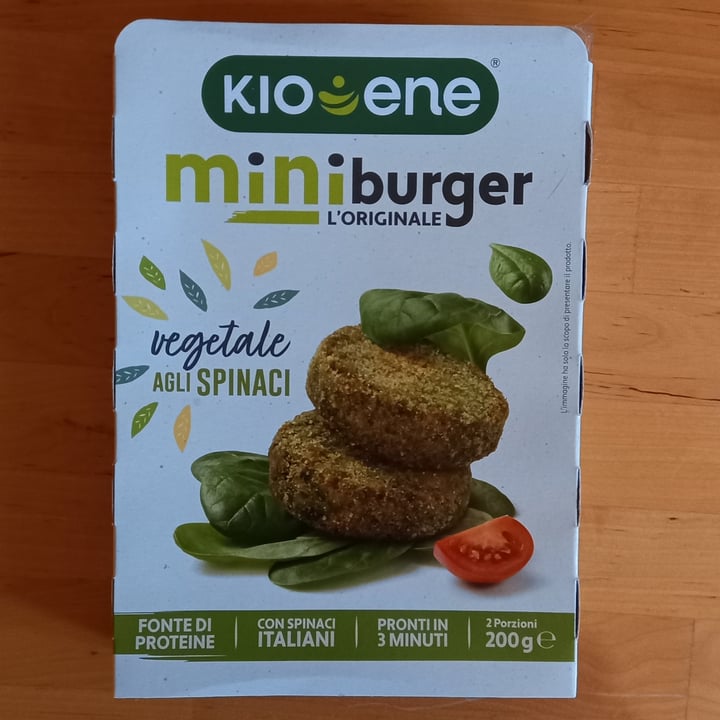 photo of Kioene Mini Burger Vegetale Agli Spinaci shared by @moniberni on  27 Apr 2022 - review