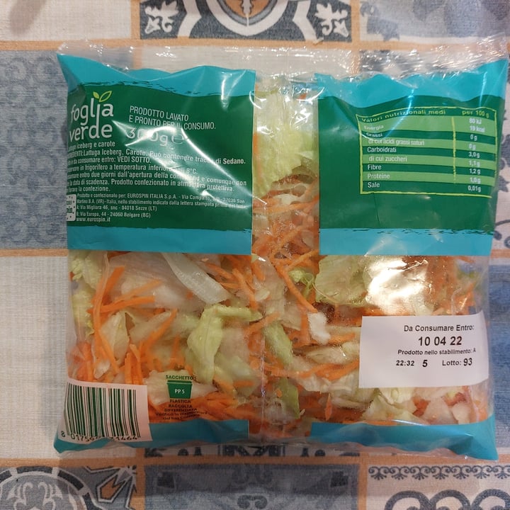 photo of Foglia verde Iceberg e carote shared by @valcor on  05 Apr 2022 - review