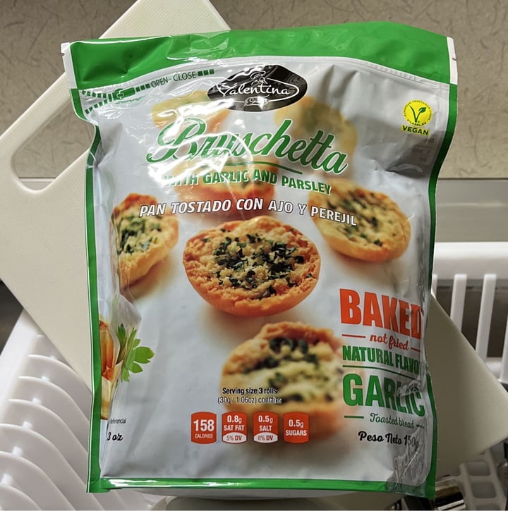 review photo of Valentina snacks Bruschetta With Garlic And Parsley shared by @silviahassegawa on 17 Jun 2022 - review