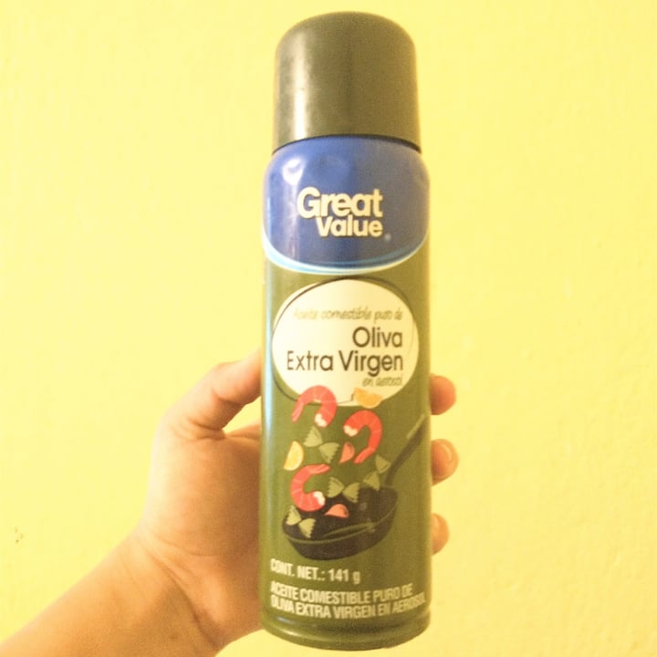 review photo of Great Value aceite en aerosol de oliva extra virgen shared by @ymmaj14 on 30 Jun 2022 - review