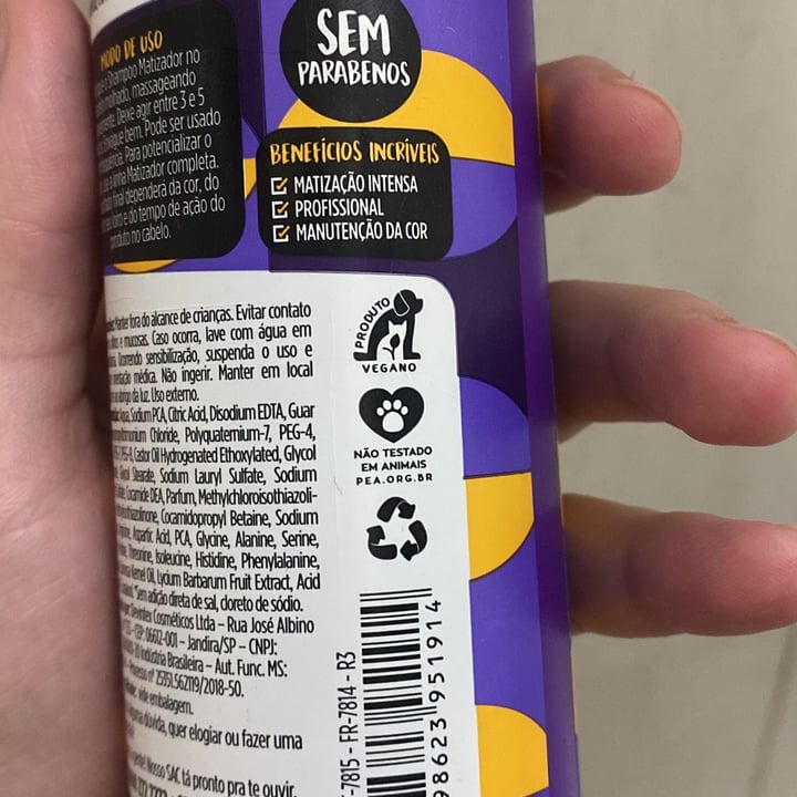 photo of Salon line Meu Liso Matizador Shampoo shared by @majupuggina on  25 Oct 2022 - review