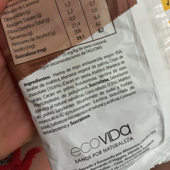 photo of Ecovida Galletas con chips de chocolate shared by @impulsaveg on  27 Nov 2021 - review