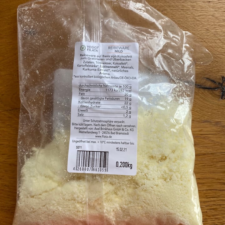 photo of Bio Veggie Filata Veggie filata mild gerieben shared by @magdalenamichl on  16 Jan 2021 - review