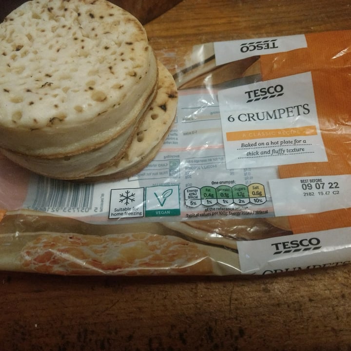 photo of Tesco 6 crumpets shared by @don1mclean on  24 Jul 2022 - review