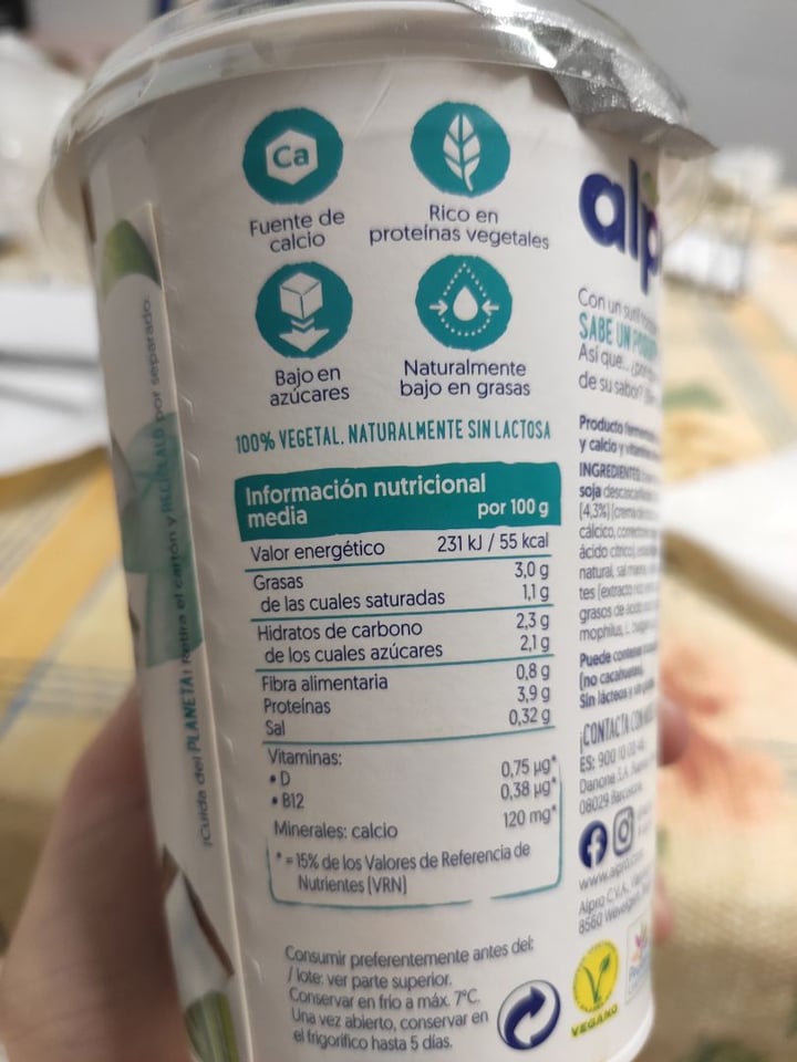 review photo of Alpro Natural Con Coco Yogurt shared by @belenmaqueda on 08 Mar 2020 - review
