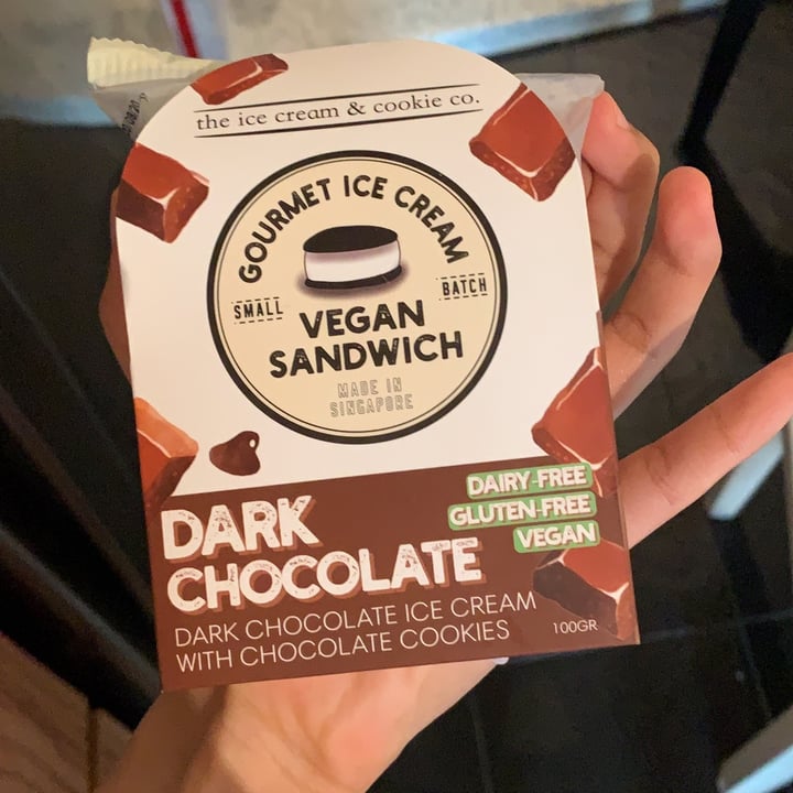 review photo of THE ICE CREAM & COOKIE CO Dark Chocolate Ice Cream Sandwich shared by @chocolateeclair on 30 Mar 2021 - review