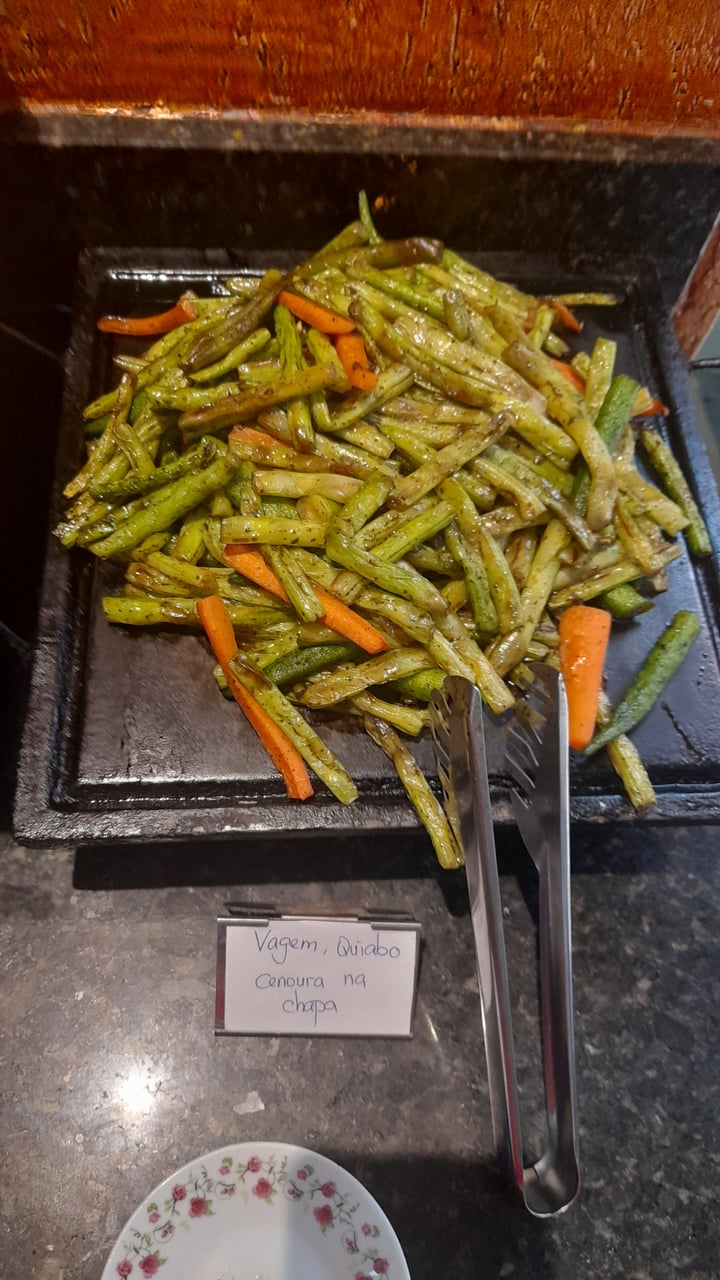 review photo of Nampin Restaurante Vegetariano e Vegano Vagem, Quiabo, Cenoura Na Chapa shared by @lucimeire on 10 May 2022 - review