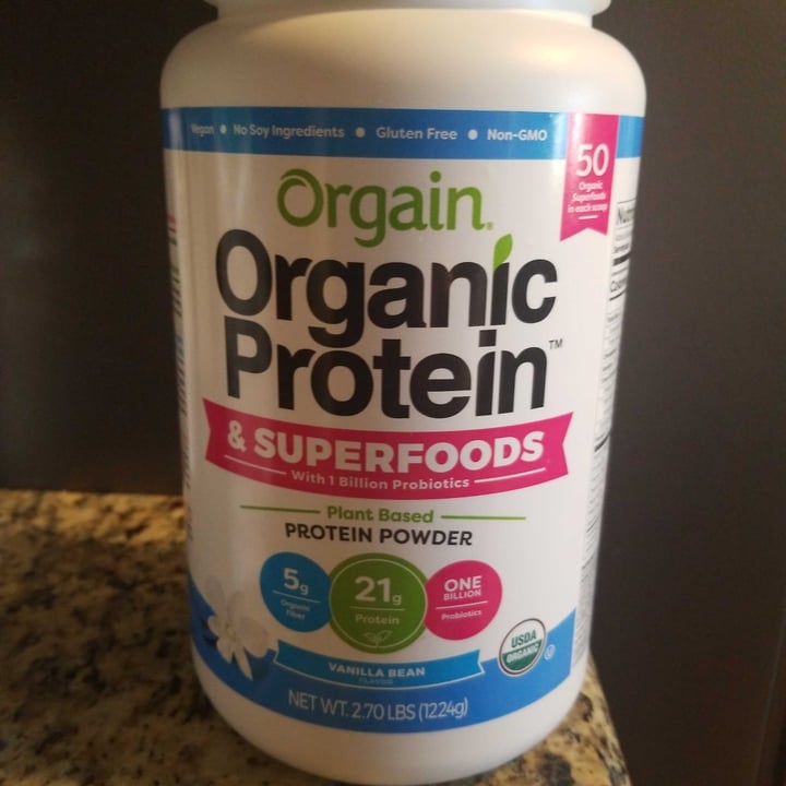 photo of Orgain Orgain Plant Based Protein Powder Vanilla Bean shared by @gonetobeach66 on  26 Jun 2021 - review