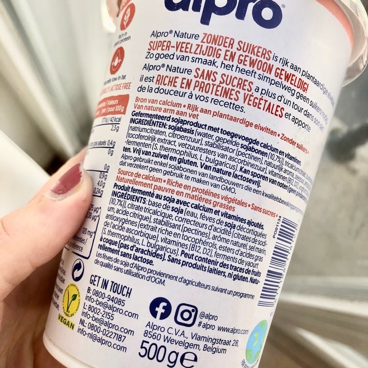photo of Alpro Nature Sans sucres shared by @ginevrafigini on  08 Oct 2021 - review