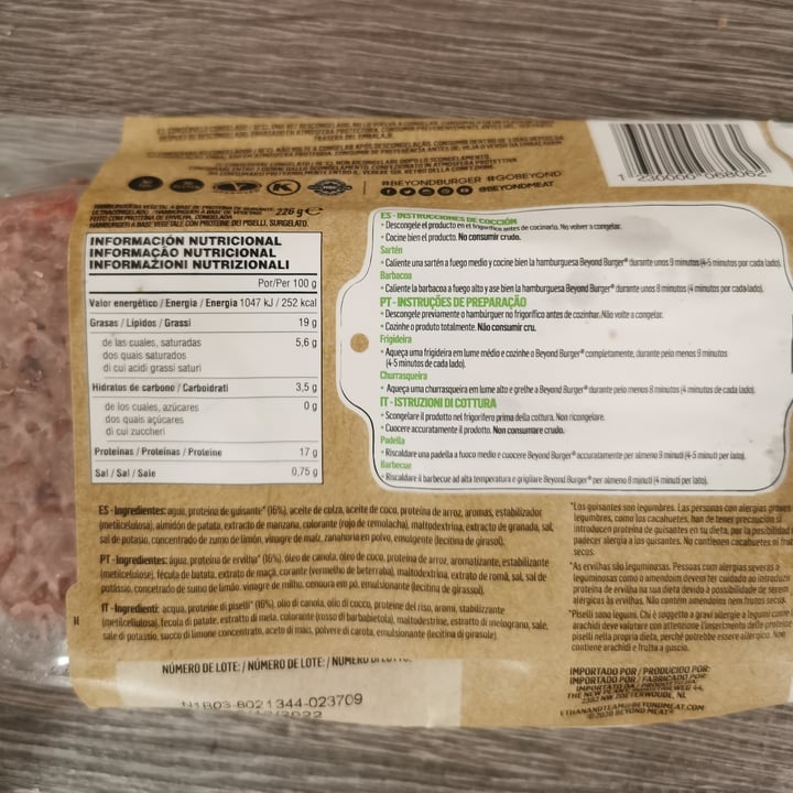 photo of Beyond Meat Beyond Burger Plant-Based Patties shared by @jumbino on  19 Jul 2022 - review